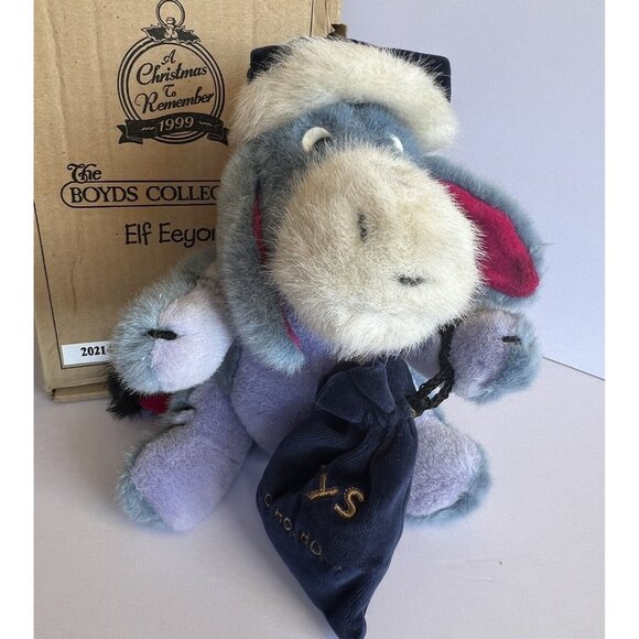 I Ahh Als Elf Vintage Disney Boyds Collection Christmas Eeyore 1999 Plush - Picture 1 of 7